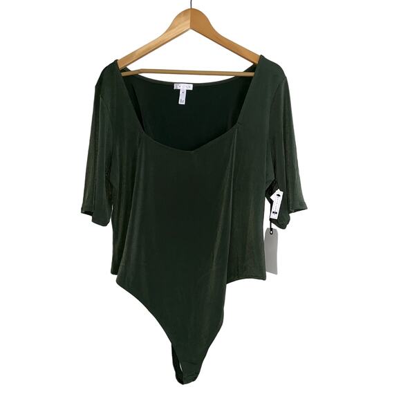 Leith Bodysuit Women 3X Plus Size Thong Top Olive Green Nordstrom NWT * - Picture 1 of 6